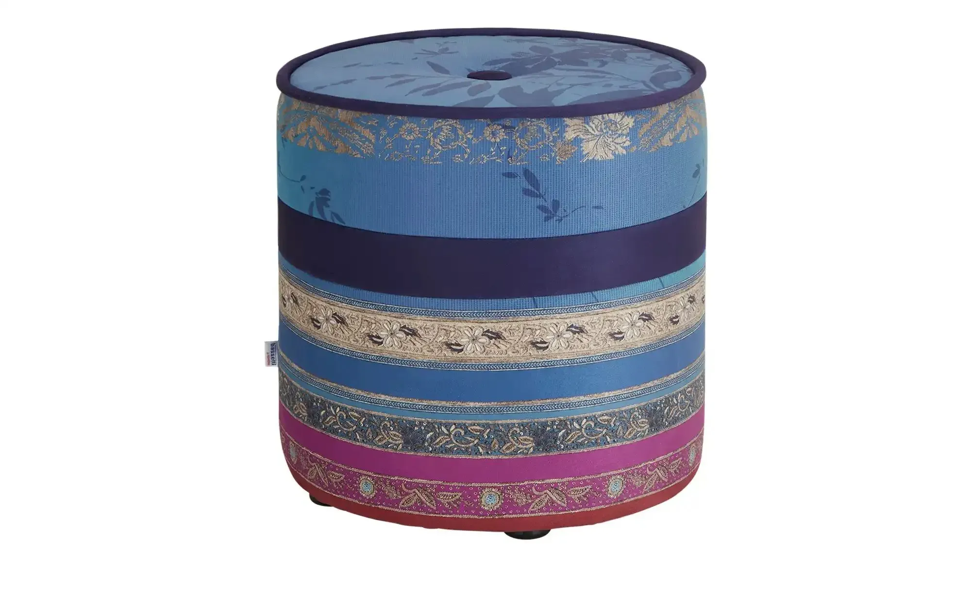 bassetti by SCHRÖNO Pouf  Tinetto , blau , Maße (cm): H: 44  Ø: 43