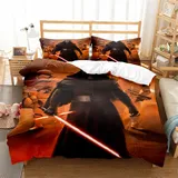 Bettwäsche 135 X 200 cm Star Wars Bettwäsche-Set Mikrofaser Bunter Bettbezug Und Kissenbezug 80 X 80 cm Mit Reißverschluss (135x200cm,SW 05)