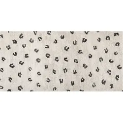 Teppich Baumwolle hellbeige Tiermotiv 80 x 150 cm AFIS