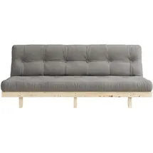 Karup Schlafsofa KARUP DESIGN "Lean 200 Schlafsofa, Gästebett, Sofa mit Futonmatratze", grau, B:200cm H:73cm T:100cm, Bezug: 80% Baumwolle, 20% Polyester, Sofas, Schlafsofa, Inkl. Futonmatratze, Liegefläche 130x200 cm, FSC zertifizierte Kiefer