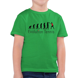 Shirtracer T-Shirt Tennis Evolution - Evolution Kind - Jungen Kinder T-Shirt grün 164 (14/15 Jahre)