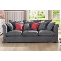 3-Sitzer HOME AFFAIRE "Luise" Sofas Gr. B/H/T: 228cm x 93cm x 100cm, Webstoff, grau