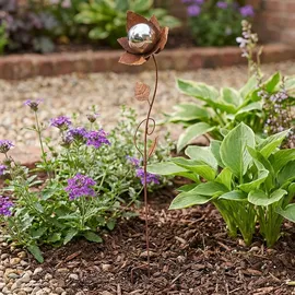 Harms Import Gartenstecker Dekofigur H 99,5 cm Bronze