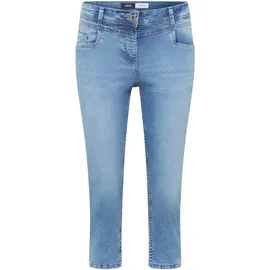 Cecil 3/4 Slim Leg Jeans, im Casual Fit Light Blue washed), 36