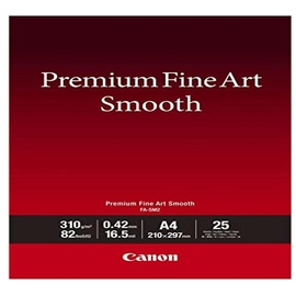 Canon FA-SM2 Premium Fine Art Smooth Inkjetpapier seidenmatt weiß, A4, 310g/m2, 25 Blatt (1711C001)
