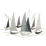 Boltze Wandobjekt Wandbild Boote Segelboote Eisen B 109 cm H 69 cm