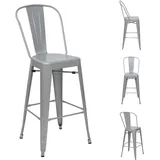 MCW Barhocker A73 4er Set Grau