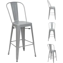 MCW Barhocker A73 4er Set Grau