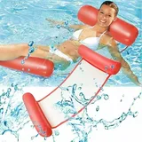 Crezuo Aufblasbare Wasserhängematte, Bequeme Tragbare Liege, Pool- Und Strandliege Für Erwachsene Und Kinder