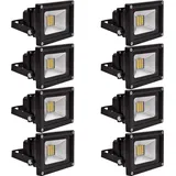 8pcs 20W SMD LED Strahler Fluter,Greenmigo IP65 Flutlicht Leuchtmittel Baustrahler Scheinwerfer Warmweiß Wandstrahler Außenstahler Leuchtmittel 8...