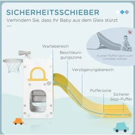 aiyaplay Klettergerüst mit Rutsche 4 in 1 Gelb