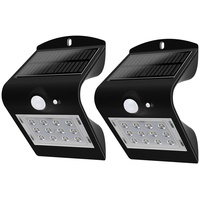 V-Tac Wandlampe Wandleuchte IP44 Bewegungsmelder Akku, schwarz, LED 1,5W