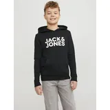 JACK & JONES - Kapuzen-Sweatshirt JJECORP Logo in black, Gr.164,