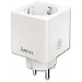 Hama WLAN-Steckdose WLAN Steckdose Mini Plug (smarte Steckdose mit erhöhtem Berührungsschutz, Verbrauchsmesser, weiß