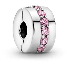 Pandora Rosafarbene funkelnde Linie Clip 791972PCZ