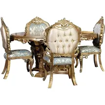 aea Goldener Barock Esstisch 173 x 83 x 173 cm braun