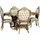 aea Goldener Barock Esstisch 173 x 83 x 173 cm braun