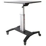Startech StarTech.com Mobile Sit-Stand Workstation - Aufstellung für Notebook/Tastatur/Maus - schwarz & silber
