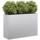 vidaXL Pflanzgefäß 120 x 40 x 80 cm Silber