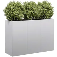 vidaXL Pflanzgefäß 120 x 40 x 80 cm Silber