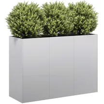 vidaXL Pflanzgefäß 120 x 40 x 80 cm Silber