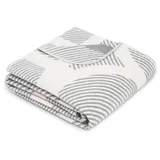 Bugatti Wohndecke Baumwollmischung grau/wollweiß Größe 150x200 cm