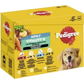 PEDIGREE Vitality+ Nassfutter für Hunde 12 x 85 g