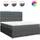 vidaXL Boxspringbett 180 x 200 cm Dunkelgrau
