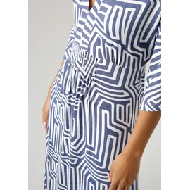 Aniston SELECTED Sommerkleid Grafischer Druck Jeansblau/Weiß 44