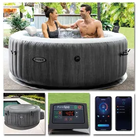 Intex PureSpa Bubble GreyWood XXL Deluxe 216 x 71 cm grau 28442