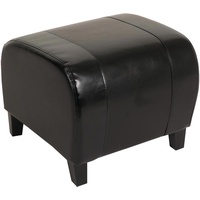 MCW Sitzwürfel Aversa, Leder + Kunstleder, 37x45x47 cm ~ schwarz
