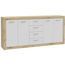 Forte Baccio 198 x 92 x 41 cm Artisan Eiche Dekor / Weiß matt