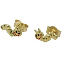 GALLAY Wurm matt-glänzend farbig 9Kt GOLD