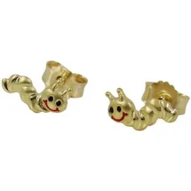 GALLAY Wurm matt-glänzend farbig 9Kt GOLD