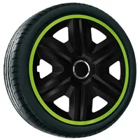 NRM Radkappen Fast Lux, 16 in Zoll, (4-St) Radzierblenden 16" grün|schwarz