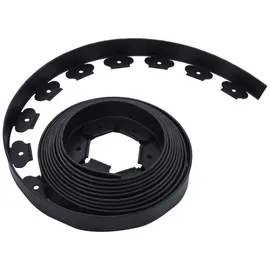 vidaXL Flexible Rasenkante 1000 x 5 cm 30 Nägel schwarz