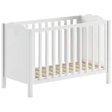 58 aufm Kessel 58aufmkessel Babybett, Weiß Holz, 60x120 cm, Babymöbel, Babybetten, Gitterbett