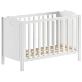 58 aufm Kessel 58aufmkessel Babybett, Weiß Holz, 60x120 cm, Babymöbel, Babybetten, Gitterbett
