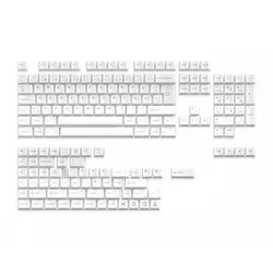 MaxCustom Shine Through Double-shot PBT Keycaps Set - Weiss