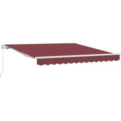 vidaXL Markise Manuell Weinrot 300x250 cm