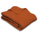 sleezzze Baumwoll Waffelpiqué Kuscheldecke 75 x 120 cm Petrol