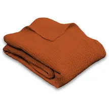 sleezzze Baumwoll Waffelpiqué Kuscheldecke 75 x 120 cm Petrol