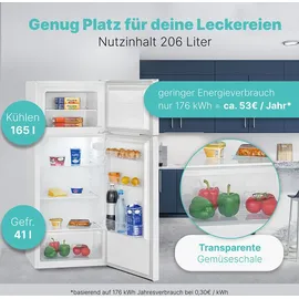 Bomann DT 7318 Kühl-Gefrierkombination (206 l,1430 mm hoch, Weiß)
