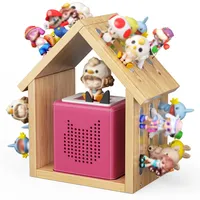 Hoyiyobi Regal für Tonie Regal, in Form eines Hauses, für 12-40 Figuren Schwebende Regale aus Holz für Wände, geeignet für Mädchen und Jungen