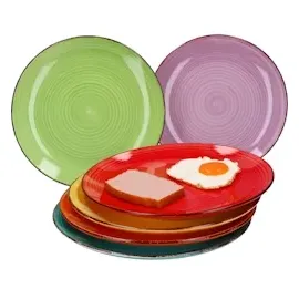 Mambocat 6er Set Speiseteller Uni Bunt