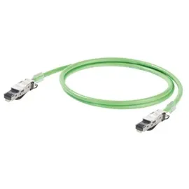 Weidmüller RJ45 Netzwerk Anschlusskabel CAT 5e SF/UTP 20m Grün Flammwidrig, mit