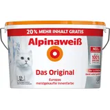 ALPINA XXL Alpinaweiß 12 Liter Farbe Wandfarbe Das Original 20% GRATIS