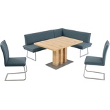 K+W Komfort & Wohnen Essgruppe »Santos III«, (4 tlg.), gepolsterte Eckbank und Stühle, langer Schenkel rechts oder links, blau