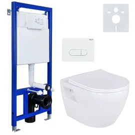 Aloni Hänge-WC mit WC-Sitz Weiß