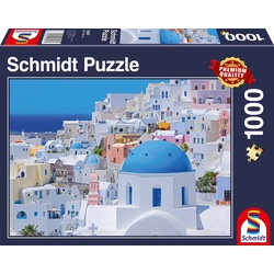 Schmidt Spiele Puzzle Santorini Kykladische Inseln, 1000 Puzzleteile